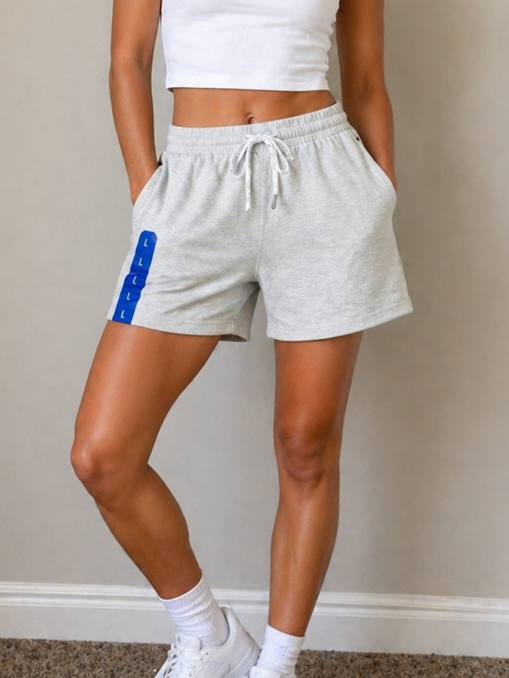 Pacific Trail Light Gray Athletic Drawstring Shorts